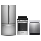 Ensemble d'électroménagers GE pour la cuisine inox GWE19JYLFS-JCAS640RMSS-GBP534SSPSS
