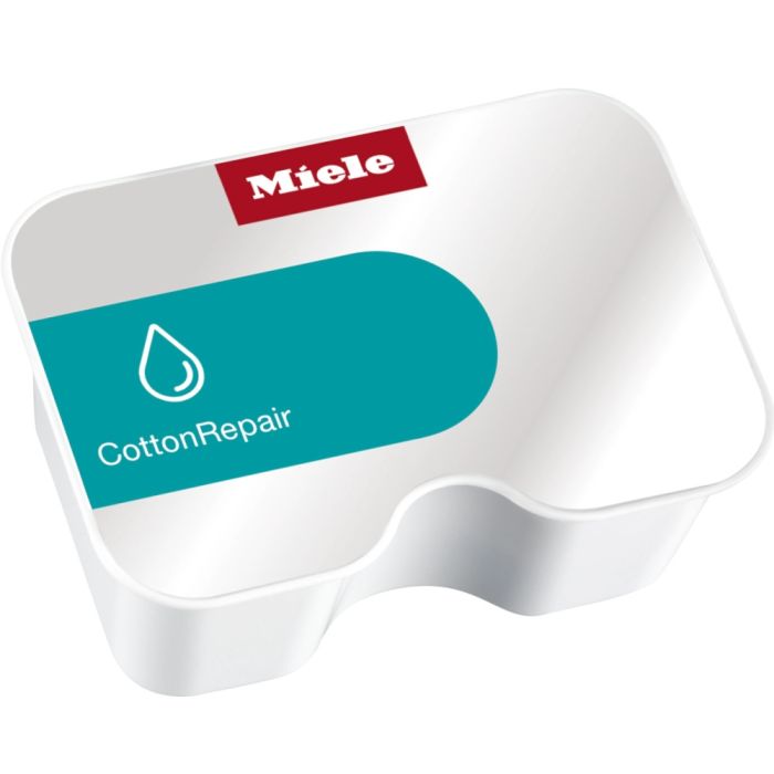 Cotton Detergent Capsules Miele 10808630 in White showcased by Corbeil Appliances