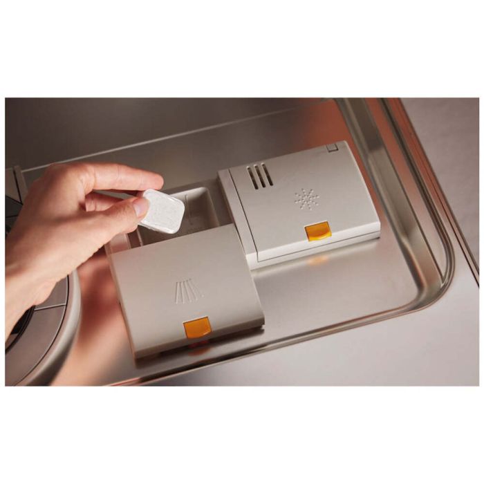 Dishwasher Detergent Tabs Miele 12190960 in White showcased by Corbeil Appliances