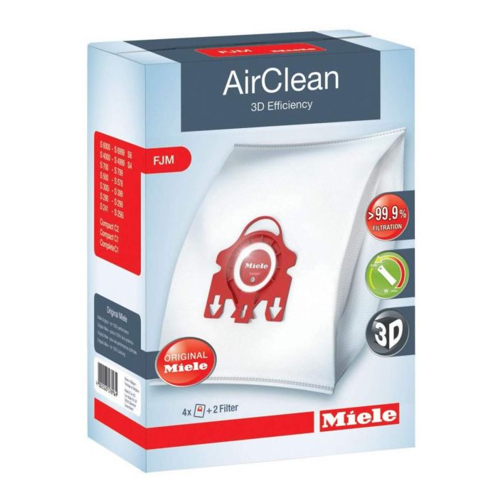 Airclean 3D Dustbags Miele 12618910 in White showcased by Corbeil Appliances