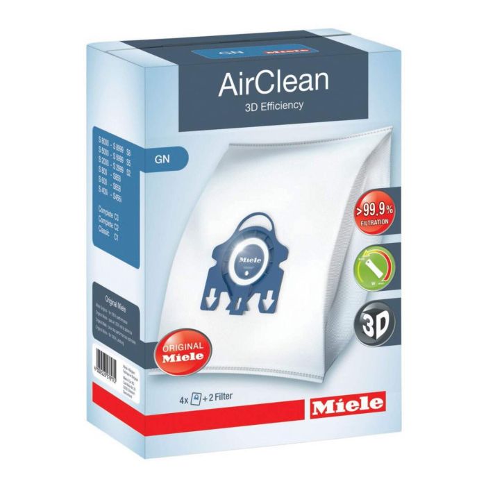 HyClean Air GN Dustbags Miele 12618920 in White showcased by Corbeil Appliances