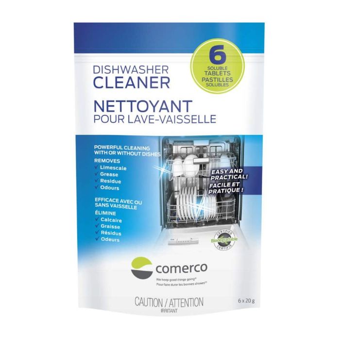 Dishwasher Cleaner - 6 Soluble Tablets Comerco 3322.10201  showcased by Corbeil Appliances