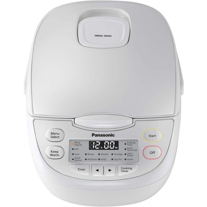 Cuiseur à riz Panasonic SRCN108 en Blanc présenté par Corbeil Electroménager