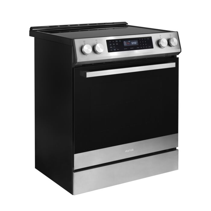 30 In. Induction Ceramic Glass Range AVIVA ACRI304S  Stainless  4 Burners     Capacity 5.6 cubic feet  3600 W Watts  Width 30 inches