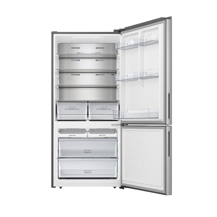 Refrigérateur AVIVA ARBM177SE Inox Congélateur en bas / porte largeur 32 pouces Capacité 17.7 pieds cubes