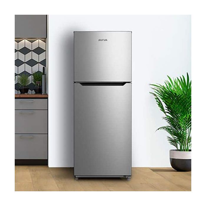 Refrigérateur AVIVA ARTM142SB Inox Congélateur en haut largeur 28 pouces Capacité 14.2 pieds cubes