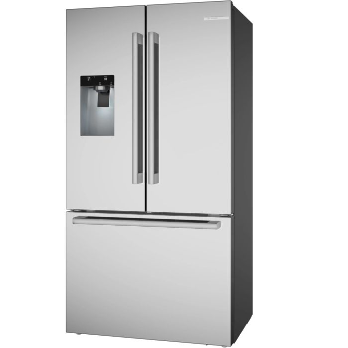 Refrigérateur Bosch B36CD52SNS Inox Portes françaises largeur 36 pouces Capacité 21.6 pieds cubes