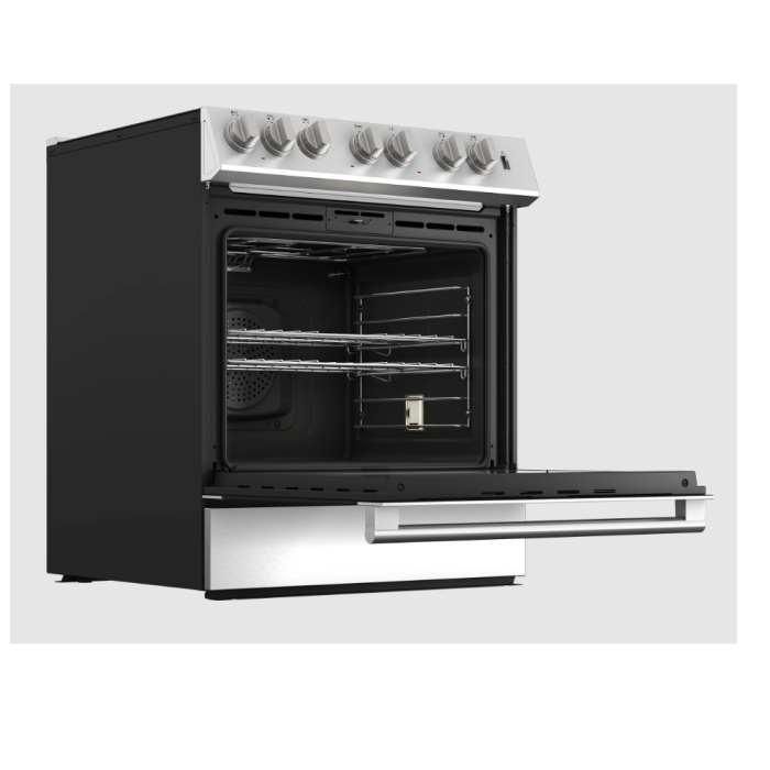 30 In. Induction Range Blomberg BERC30524SS  Black  5 Burners     Capacity 5.2 cubic feet  2,450 Watts  Width 30 inches