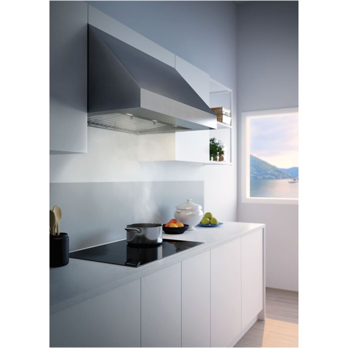 36 In. Under Cabinet Hood  600 Cubic feet per minute Faber BREV368SS600 Stainless  Over the Range  600 cubic feet per minute