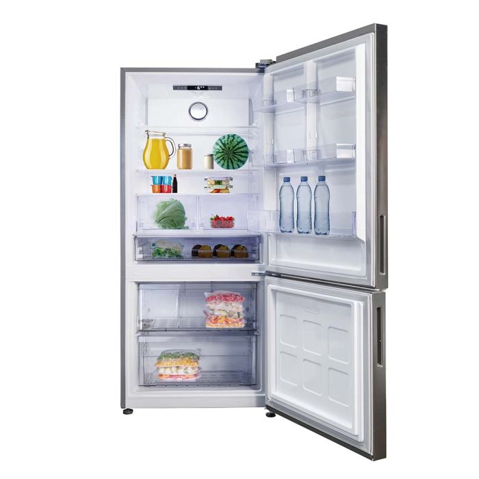 Refrigérateur Blomberg BRFB21612SS Inox Congélateur en bas / porte largeur 30 pouces Capacité 16.2 pieds cubes