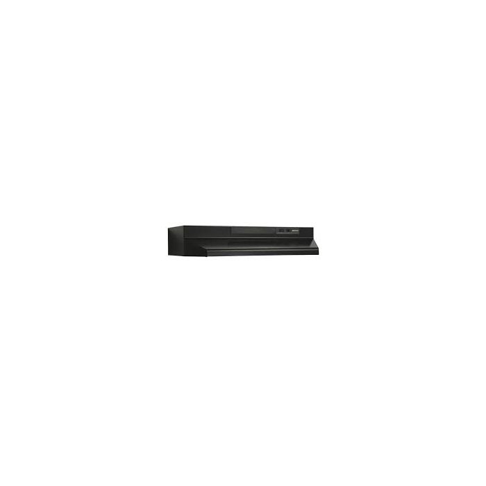 Hotte Sous armoires 30 Po. 210 Pieds cubes par minute Broan BU230BL Noir Installation Hotte sous cabinet  210 pieds cubes par minute