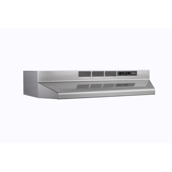 Hotte Sous armoires 30 Po. 230 Pieds cubes par minute Broan BU230SF Inox Installation Encastrable  230 pieds cubes par minute