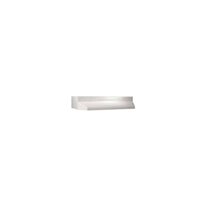 Hotte Sous armoires 30 Po. 210 Pieds cubes par minute Broan BU230WW Blanc Installation Hotte sous cabinet  210 pieds cubes par minute