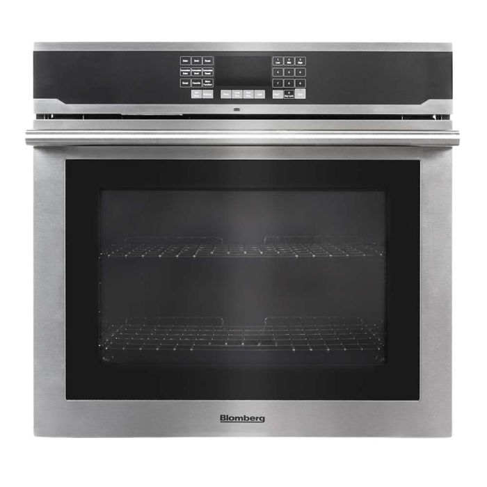 Wall oven  Blomberg BWOS30200SS Stainless   Capacity  5.7 cubic feet   Built-in Width 30 inches