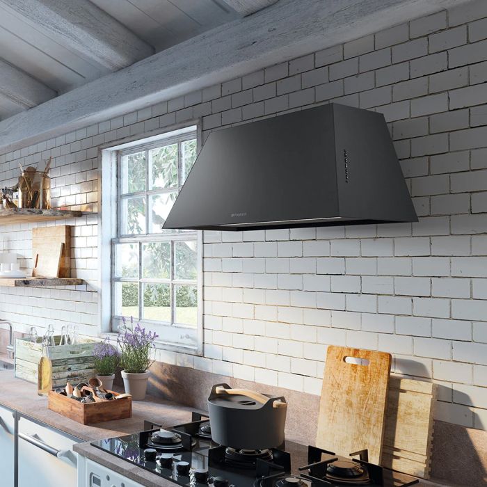 28 In. Chimney Hood  Faber CHLO28BK600 Black  Over the Range
