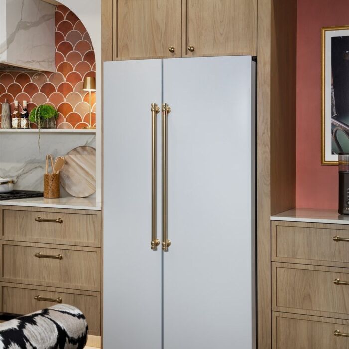 Refrigérateur GE Café CKE24RP4YW2 Blanc Côte à côte largeur 36 pouces Capacité 24 pieds cubes