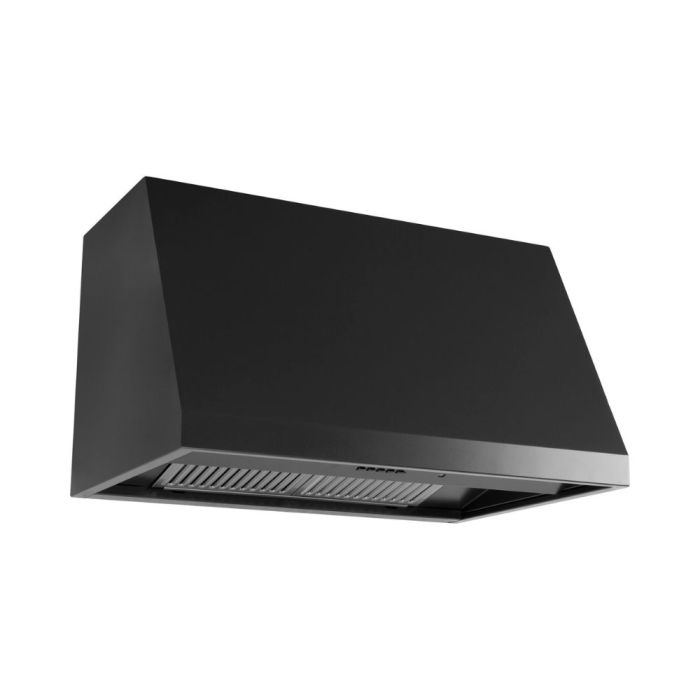 36 In. Chimney Hood  600 Cubic feet per minute GE Café CVW93643PDS Black  Wall-mount  600 cubic feet per minute