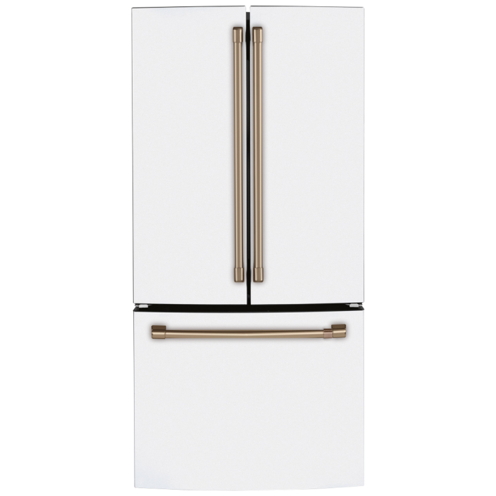 Refrigérateur GE Café CWE19SP4NW2 Blanc Portes françaises largeur 33 pouces Capacité 18.6 pieds cubes