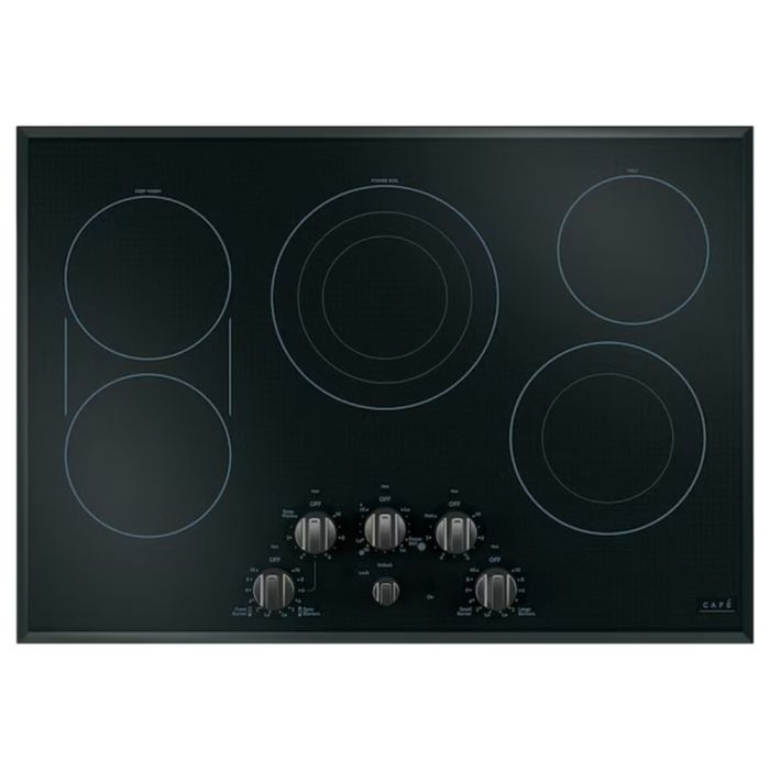 Electric Cooktop Knobs GE Café CXCE1HKPMBT in Black showcased by Corbeil Appliances
