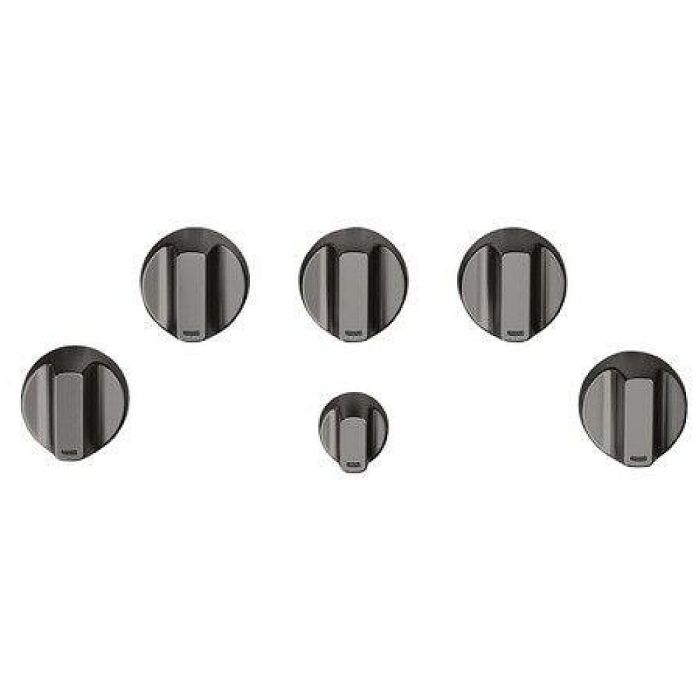 Boutons de table de cuisson à gaz CAFÉ CXCG1K0PMBT en Noir présenté par Corbeil Electroménager