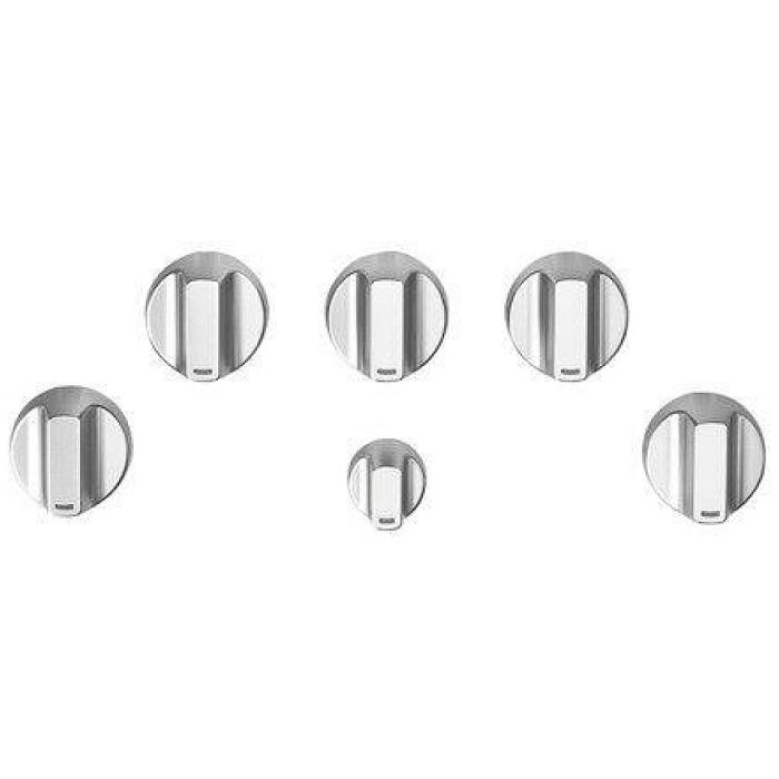 Boutons de plaque de cuisson à gaz CAFÉ CXCG1K0PMSS en Inox présenté par Corbeil Electroménager