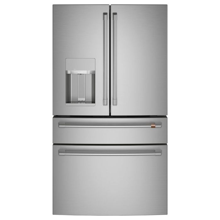 Refrigérateur GE Café CXE22DP2PS1 Inox Portes françaises largeur 36 pouces Capacité 22.3 pieds cubes