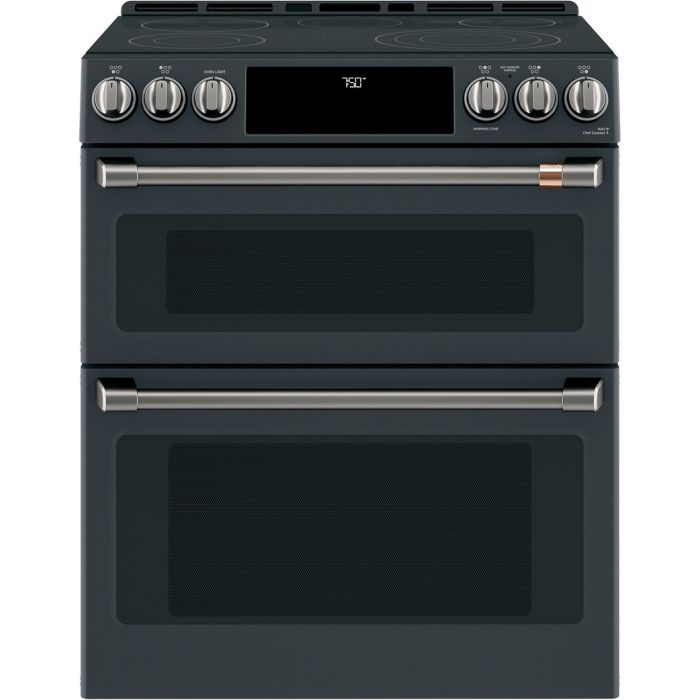 Electric Range Knobs and Handles GE Café CXFCEHKPMBT in Black showcased by Corbeil Appliances