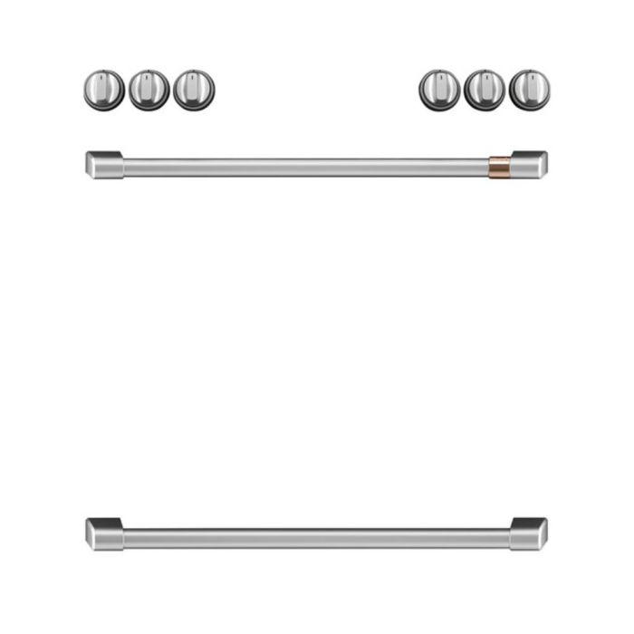 Induction Range Knobs and Handles CAFÉ CXFCHHKPMSS in Stainless showcased by Corbeil Appliances