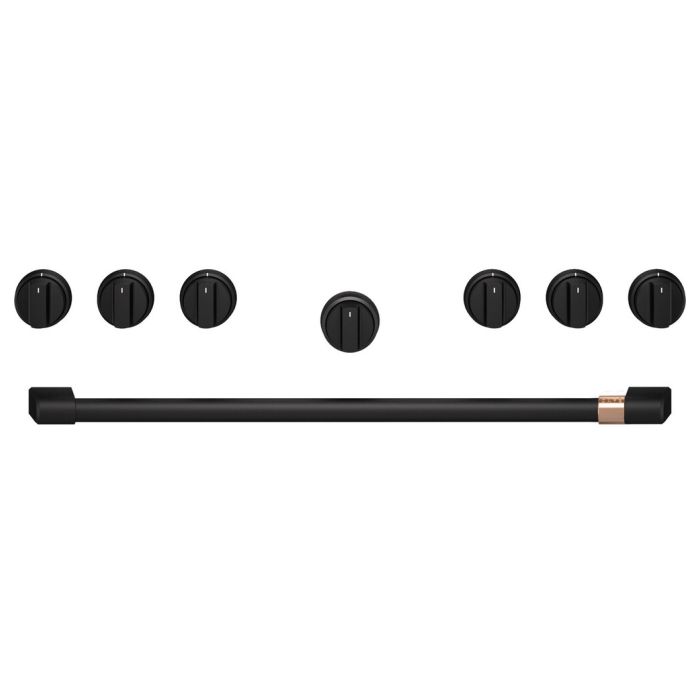 Ensemble de poignée et de boutons pour cuisinière de 36 po GE Café CXPR6HKPTFB en Noir présenté par Corbeil Electroménager
