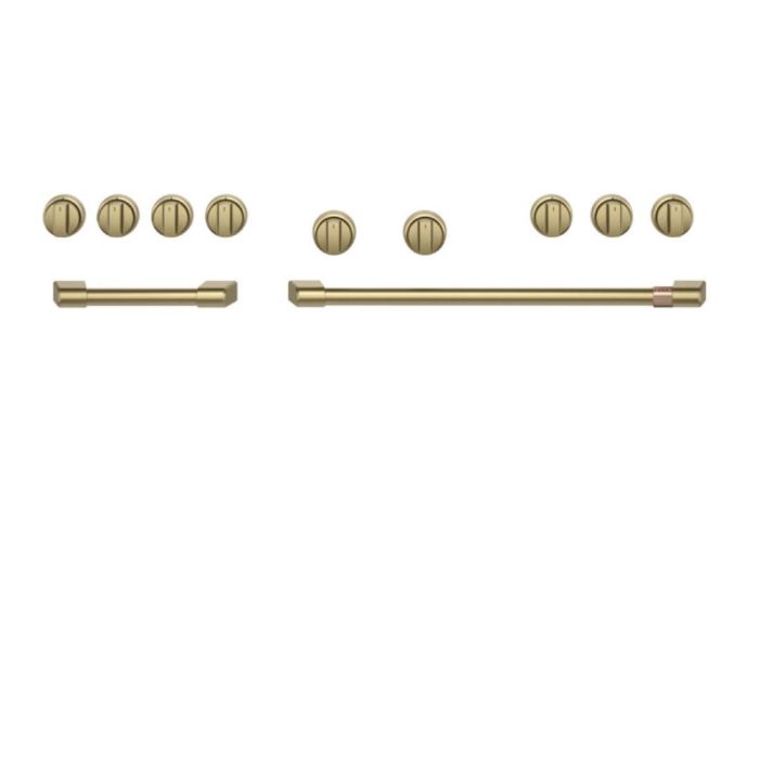 Ensemble poignée et bouton de cuisinière CAFÉ CXPR8HKPTCG en Or présenté par Corbeil Electroménager