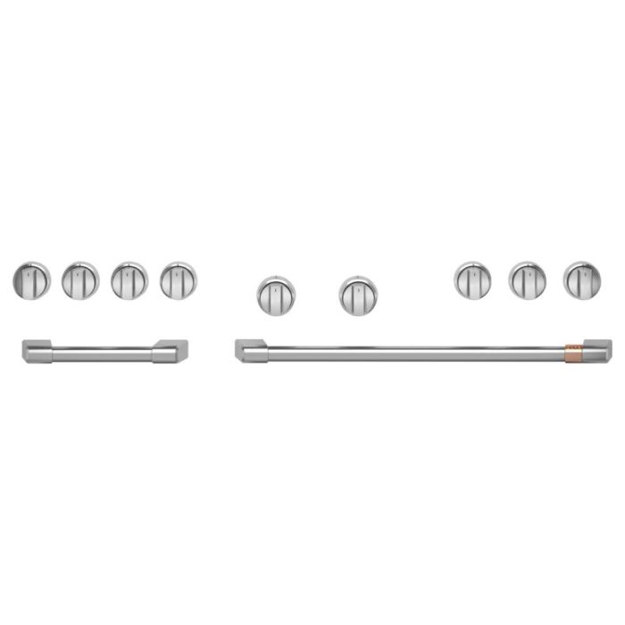 Ensemble poignée et bouton de cuisinière CAFÉ CXPR8HKPTSS en Inox présenté par Corbeil Electroménager