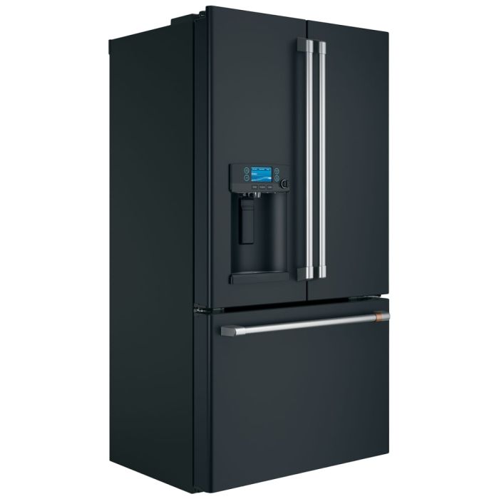 Refrigérateur GE Café CYE22TP3MD1 Noir Portes françaises largeur 36 pouces Capacité 22.1 pieds cubes