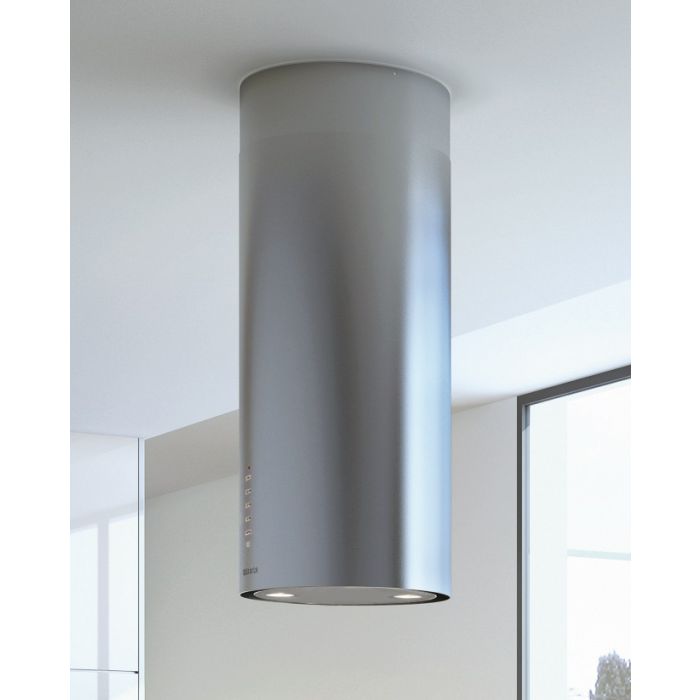 15 In. Island Hood  600 Cubic feet per minute Faber CYLNIS15SS600 Stainless  Over the Range  600 cubic feet per minute