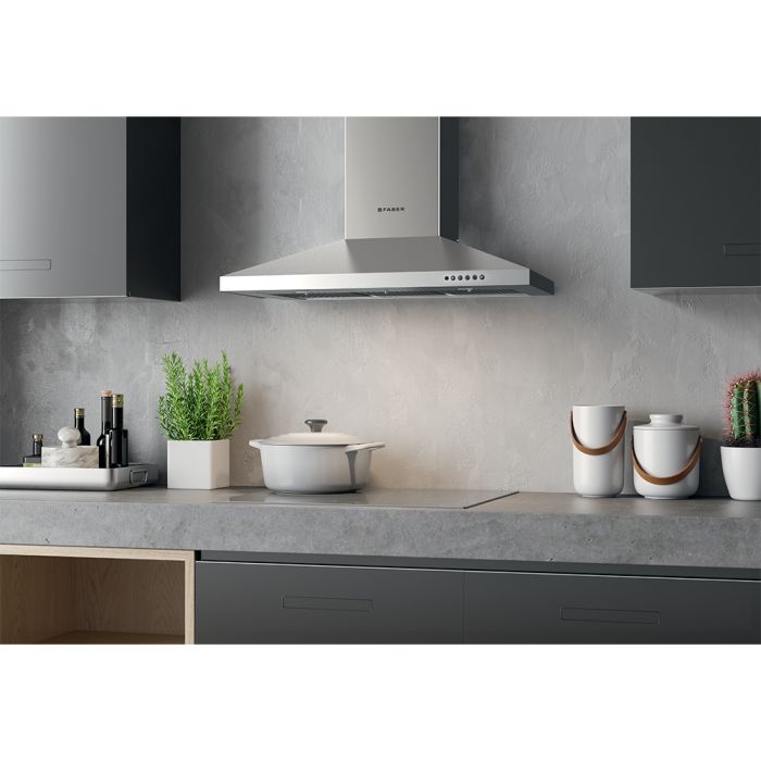 30 In. Chimney Hood  600 Cubic feet per minute Faber DAMA30SSV2 Stainless   600 cubic feet per minute