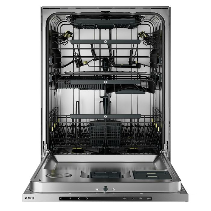 23.87 In. 39 dB Dishwasher Asko DBI786IXXLSSOF width 24 inches  39 Decibels  21 cycles  Built-in