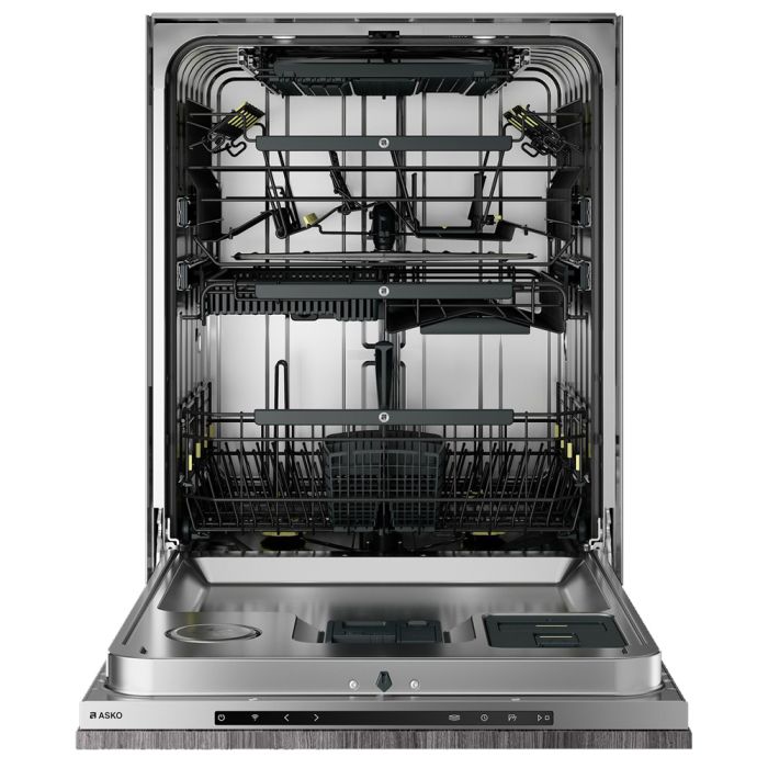 23.87 In. 39 dB Dishwasher Asko DFI786XXLSOF width 24 inches  39 Decibels  21 cycles  Built-in