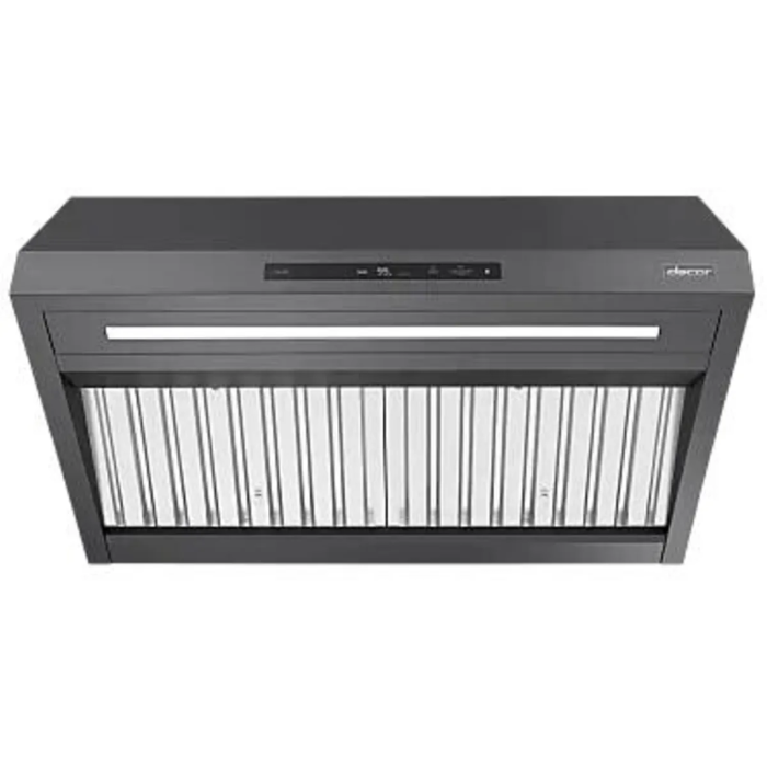 36 In. Chimney Hood  1200 Cubic feet per minute Dacor DHD36U990CM Graphite Steel  Wall-mount  1200 cubic feet per minute
