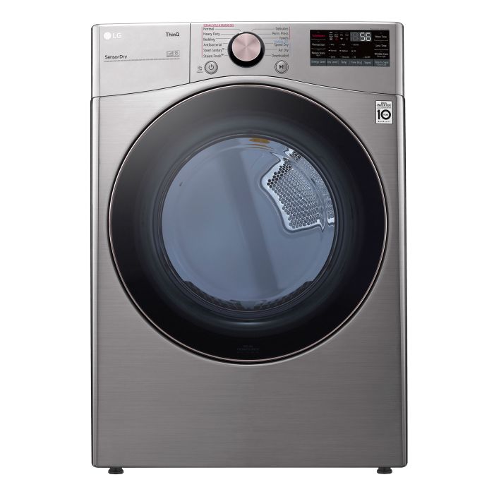 Dryer LG DLEX3850V 7.4 cu. ft. in Stainless  Capacity 7.4 cubic feet Cycles 12   Freestanding  Drying system Ventilated/Steam