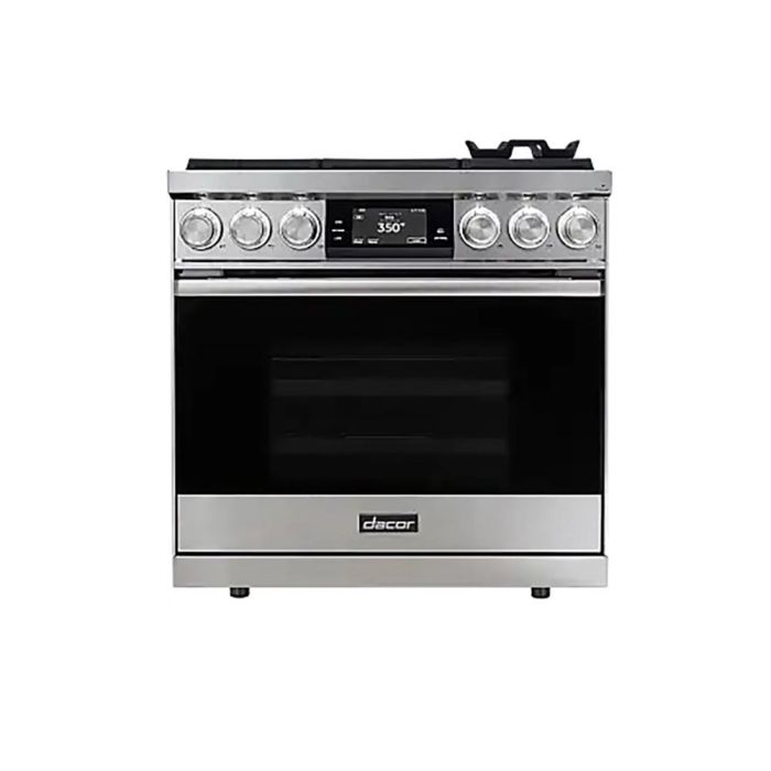 36 In. Gas Range Dacor DOP36C86DLS/DA  Stainless  6 Burners     Capacity 4.8 cubic feet  3000W Watts  Width 36 inches