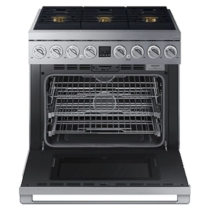 Gas ventilation range 36 In. Dacor DOP36T86DLS/DA Stainless with integrated ventilation  6 Burners   3,000 watts  Width  36 inches