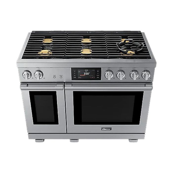 48 In. Gas Range Dacor DOP48T960DS/DA  Stainless  6 Burners     Capacity 6.4 cubic feet  3000W Watts  Width 48 inches