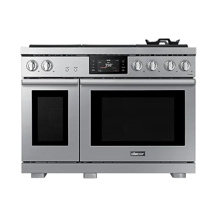 Cuisinière 48 Po. Gaz Dacor DOP48T960GS/DA  Inox 6 bruleurs     Capacité 5.4 pieds cubes 25000 BTU Watts  largeur 48 pouces