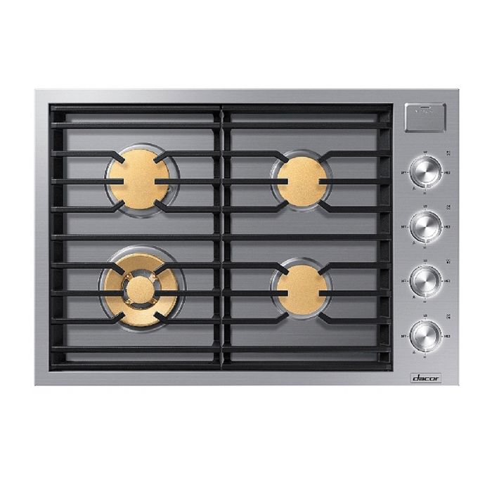 Cooktop Dacor DTG30M954FS Gas 4 elements presented by Corbeil