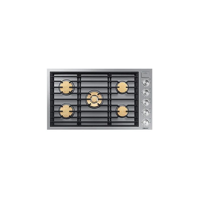 Cooktop Dacor DTG36M955FS Gas 5 elements presented by Corbeil