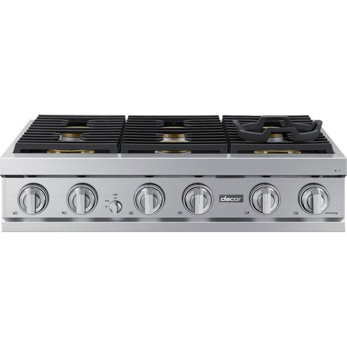 Cooktop Dacor DTT36T960GS/DA Gas 6 elements presented by Corbeil