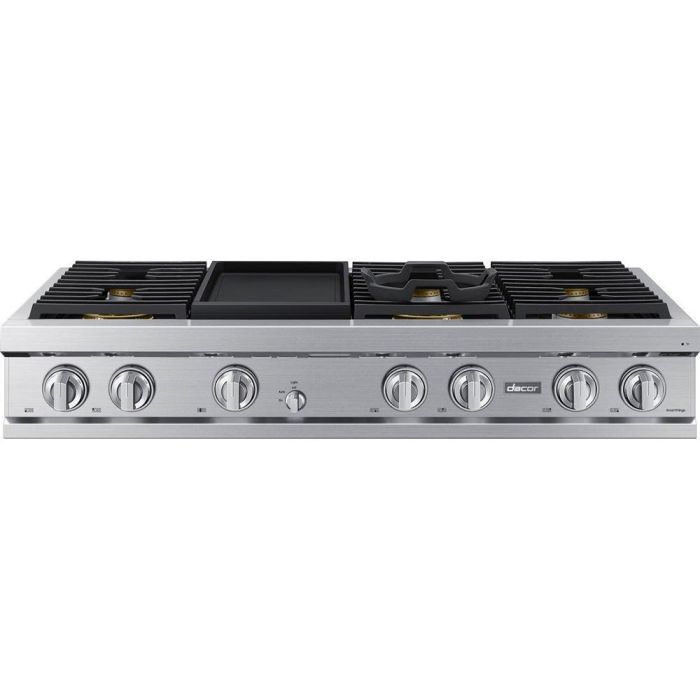 Cooktop Dacor DTT48T963GS/DA Gas 6 elements presented by Corbeil