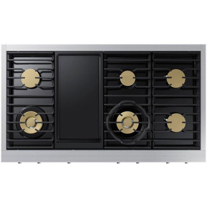 Cooktop Dacor DTT48T963GS/DA Gas 6 elements presented by Corbeil