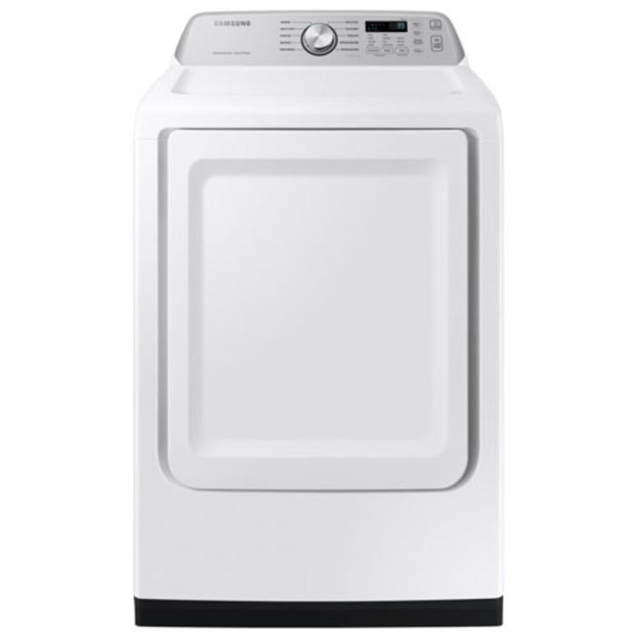 Dryer Samsung DVE47CG3500WAC 7.4 cu. ft. in White  Capacity 7.4 cubic feet Cycles 10   Freestanding  Drying system Ventilated