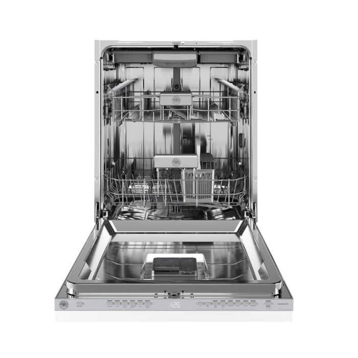 23.57 In. 42 dB Dishwasher Bertazzoni DW24S3IPV width 24 inches  42 Decibels  6 cycles  Built-in