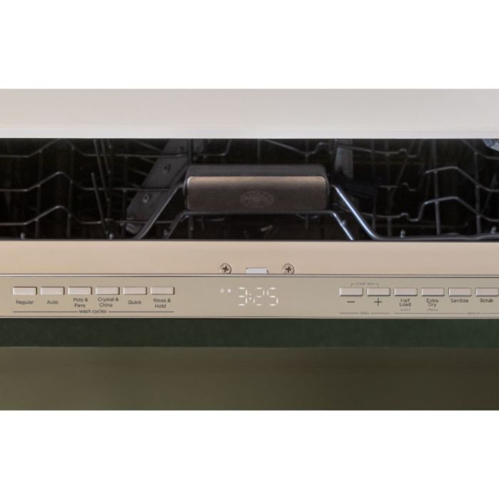 23.57 In. 42 dB Dishwasher Bertazzoni DW24T3IXV width 24 inches  42 Decibels  6 cycles  Built-in